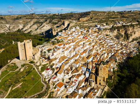 Spanish town of Alcala del Jucar 85531317