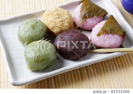 和菓子 よもぎ 桜餅 お萩 きな粉餅 和菓子 よもぎ 桜餅 お萩 きな粉餅 85533300
