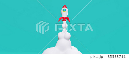 スタートアップ企業のイメージ（短期間に急成長する組織）、宇宙旅行、宇宙開発などのイメージ 85533711