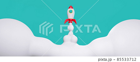 スタートアップ企業のイメージ（短期間に急成長する組織）、宇宙旅行、宇宙開発などのイメージ 85533712