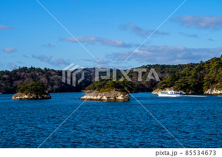 日本三景　松島　松島湾島巡り　小町島と伊勢島 85534673