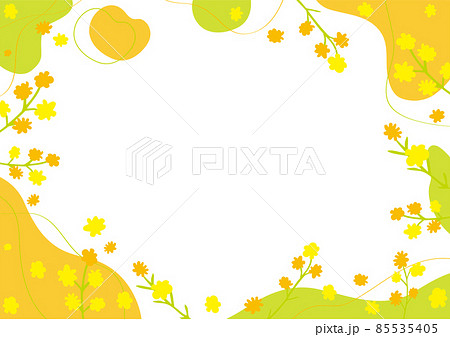 手描きのミモザフレーム 85535405