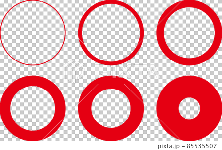 Red circle frameset with different line thickness Red circle frameset with different line thickness 85535507