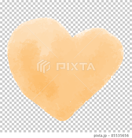 Watercolor motif_heart_orange Watercolor motif_heart_orange 85535656
