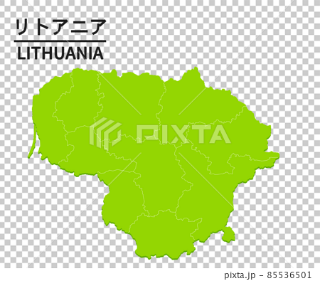 リトアニアの世界地図イラスト 85536501
