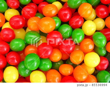 Colorful Hard Candies Close up for background 85536994