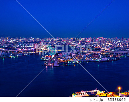 大阪港と大阪市の夜景 大阪港と大阪市の夜景 85538066