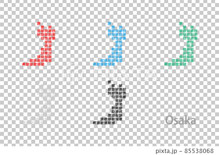 市町村入りデフォルメ地図＿大阪府09 85538068