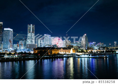 神奈川県横浜市みなとみらいの夜景 85538258