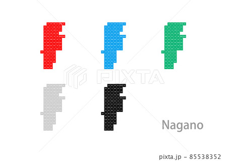 市町村入りデフォルメ地図_長野県03 市町村入りデフォルメ地図_長野県03 85538352