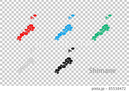 Deformed map with municipalities_Shimane 06 Deformed map with municipalities_Shimane 06 85538472