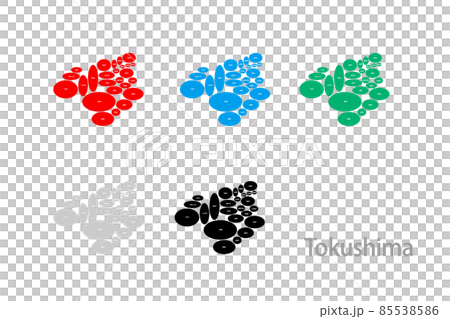 Deformed map with municipalities_Tokushima 06 Deformed map with municipalities_Tokushima 06 85538586
