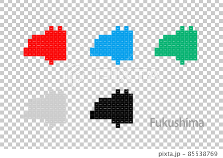 市町村入りデフォルメ地図＿福島県03 85538769