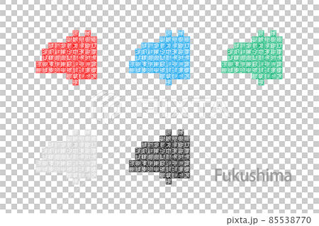 市町村入りデフォルメ地図＿福島県10 85538770
