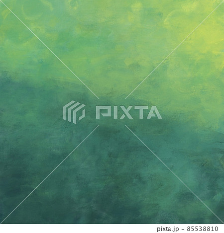 春夏用の油絵抽象背景 緑と黄緑の正方形バナー 草原 草 ナチュラル キャンバスのテクスチャ アートのイラスト素材