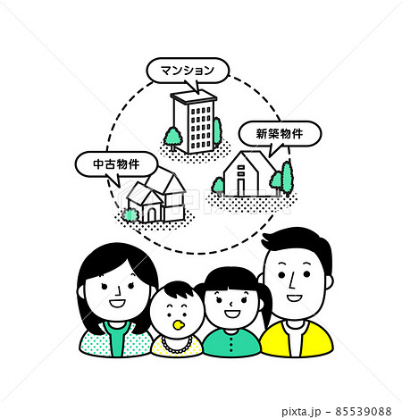 人物　シンプル　家族　遺産相続 85539088