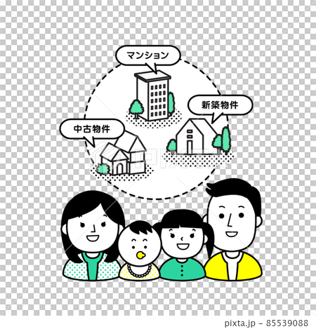 人物　シンプル　家族　遺産相続 85539088