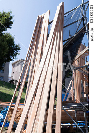 木造軸組み構造の現場 木造軸組み構造の現場 85539205