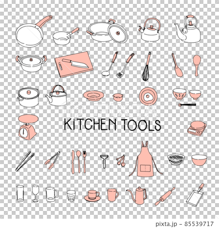 手繪廚房工具圖集 85539717