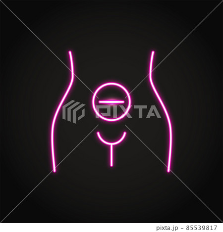 Neon infertility or child free icon in line style Neon infertility or child free icon in line style 85539817