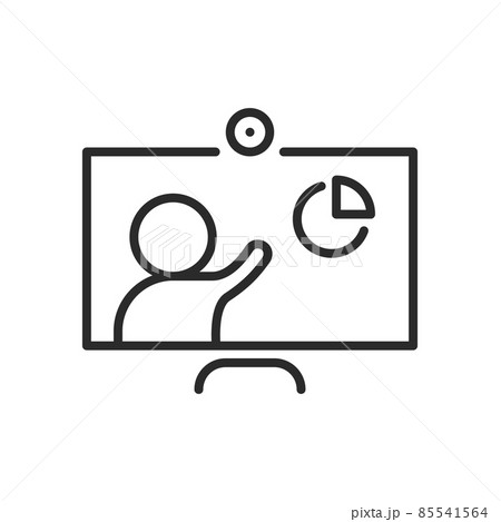 online meeting related line icon online meeting related line icon 85541564