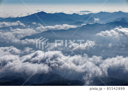 八ヶ岳連峰・硫黄岳稜線から見る雲海 八ヶ岳連峰・硫黄岳稜線から見る雲海 85542899