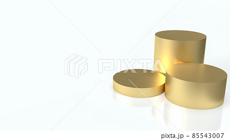 The gold podium  on white background  for presentation  or business concept 3d rendering 85543007