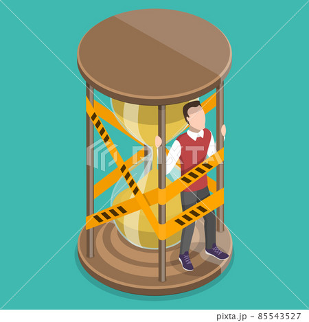 3D Isometric Flat Vector Conceptual Illustration of Deadline. 3D Isometric Flat Vector Conceptual Illustration of Deadline. 85543527