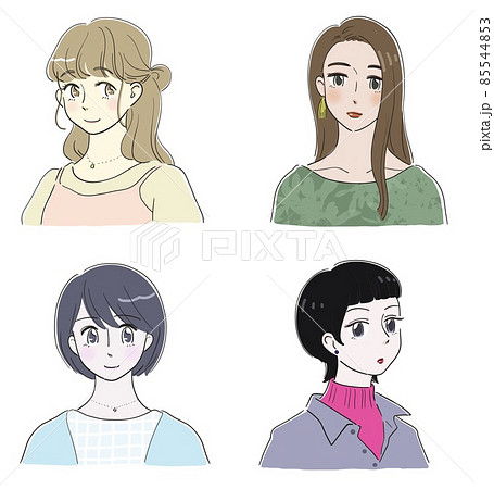 パーソナルカラー診断　女性のアイコン 85544853