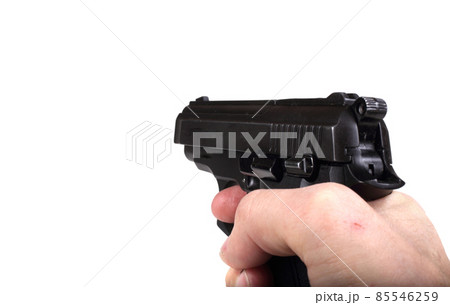 Hand holding pistol Hand holding pistol 85546259