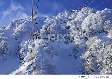 雪山の立山ロープウェイ　立山黒部アルペンルート 85546940