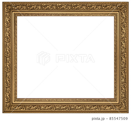 Old Vintage classic Golden Wooden mockup canvas frame Old Vintage classic Golden Wooden mockup canvas frame 85547509