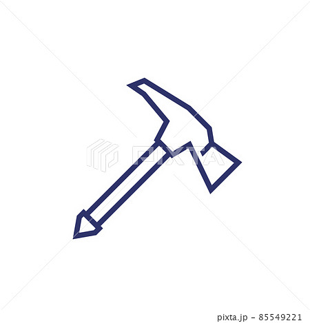 climbing axe icon, line vector climbing axe icon, line vector 85549221
