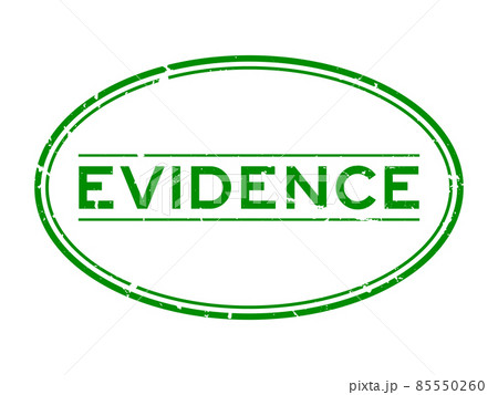 Grunge green evidence word oval rubber seal stamp on white background Grunge green evidence word oval rubber seal stamp on white background 85550260