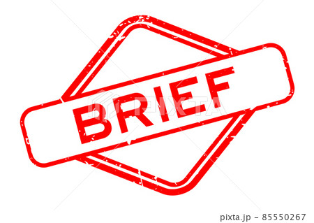 Grunge red brief word rubbber seal stamp on white background 85550267