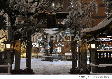 牡丹雪の舞う幸稲荷神社　東京 85550305