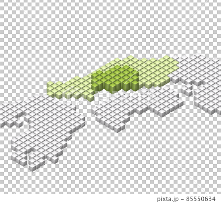 Cube Dot 3D 日本地圖 Chugoku Region Hiroshima 85550634