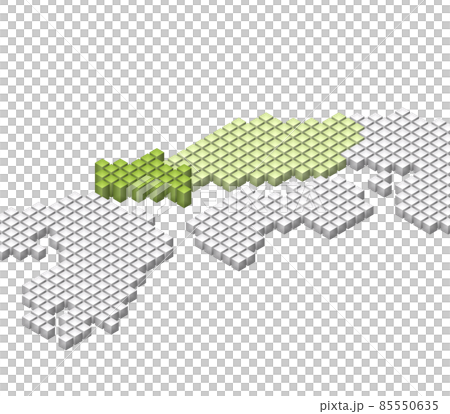 Cube Dot 3D 日本地圖 Chugoku Region Yamaguchi 85550635