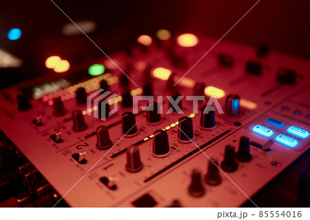 Mixing console for sound producer. Music. Sound. Sound controller. Director's remote. 85554016
