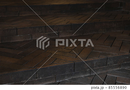 レトロなレンガの床の写真素材