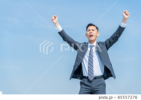 ビジネス　ビジネスマン　男性　空　青空 85557276