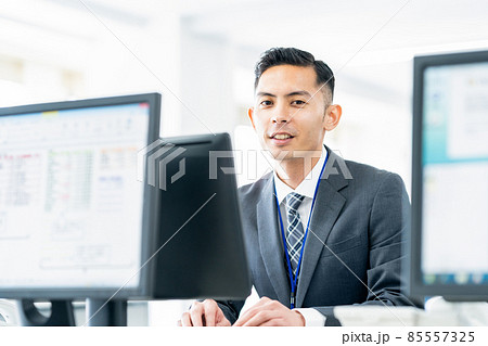 ビジネス ビジネスマン 男性 オフィス ビジネス ビジネスマン 男性 オフィス 85557325