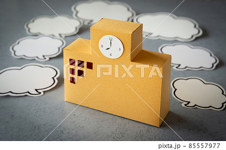 学校の評判　校舎　吹き出し　評判　共学化 85557977