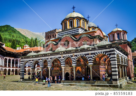 リラ修道院の外観(リラ、ブルガリア) リラ修道院の外観(リラ、ブルガリア) 85559183