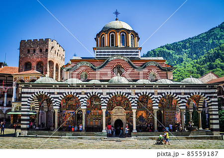リラ修道院の外観(リラ、ブルガリア) リラ修道院の外観(リラ、ブルガリア) 85559187