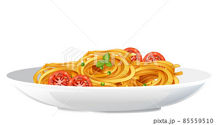Spaghetti with tomato isolated 85559510