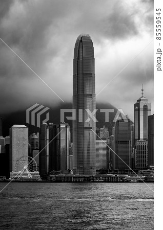 Iconic Hong Kong city skyline, view from Tsim Sha Tsui Promenade 85559545