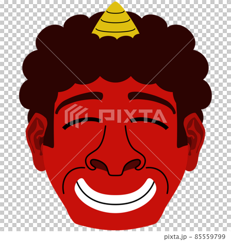 Illustration of Akaoni's face (smile) - Stock Illustration [85559799 ...