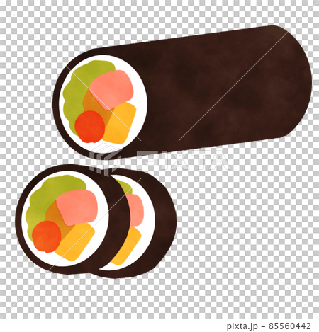 Ehomaki hand-rolled sushi illustration material Ehomaki hand-rolled sushi illustration material 85560442