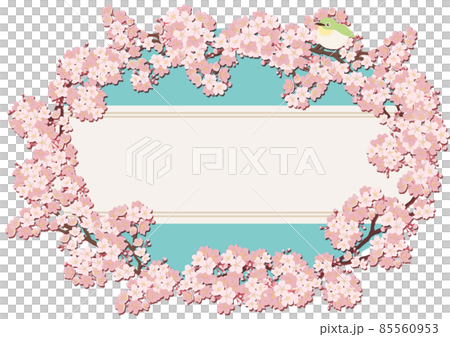 桜フレーム　楕円 85560953